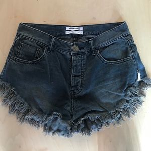 One Teaspoon Brando’s Dark wash jean shorts